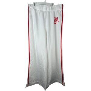Diet Coke x Target White wide Leg Track Pants Red Stripe Lounge Size L